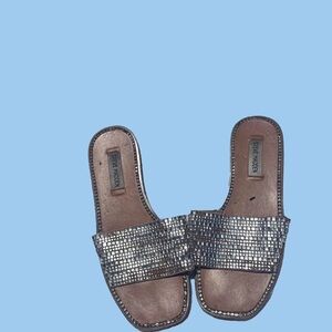 Steve Madden Metallic Slide Sandals
